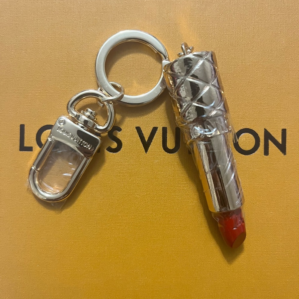 LV Red Lipstick Keychain